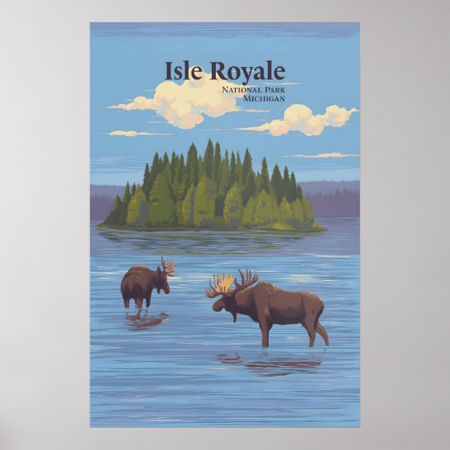 Isle Royale National Park - Reseskylt Poster (Framsidan)