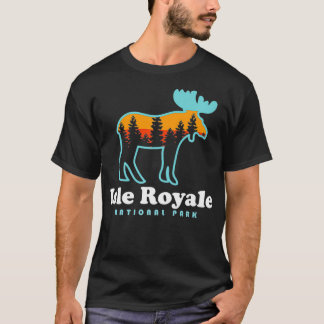 Isle Royale National Park Trail Moose Hiking Trail T Shirt