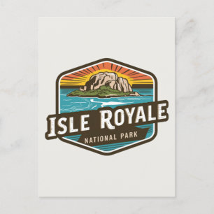 Isle Royale National Park Vintage-märke Vykort
