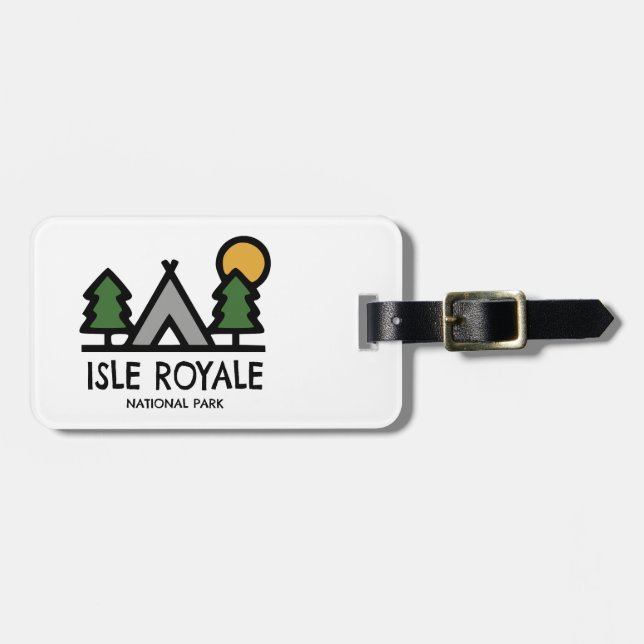 Isle Royale nationalpark Bagagebricka (Horisontell Framsida)