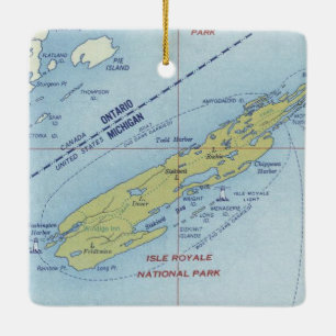 Isle Royale nationalpark Julgransprydnad Keramik