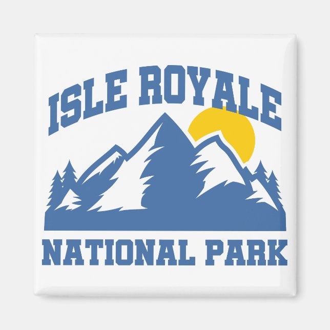 Isle Royale nationalpark Magnet (Framsidan)
