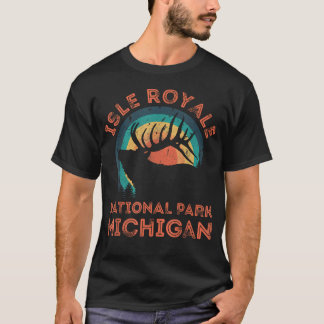 Isle Royale Nationalpark Michigan Älg Natur T Shirt
