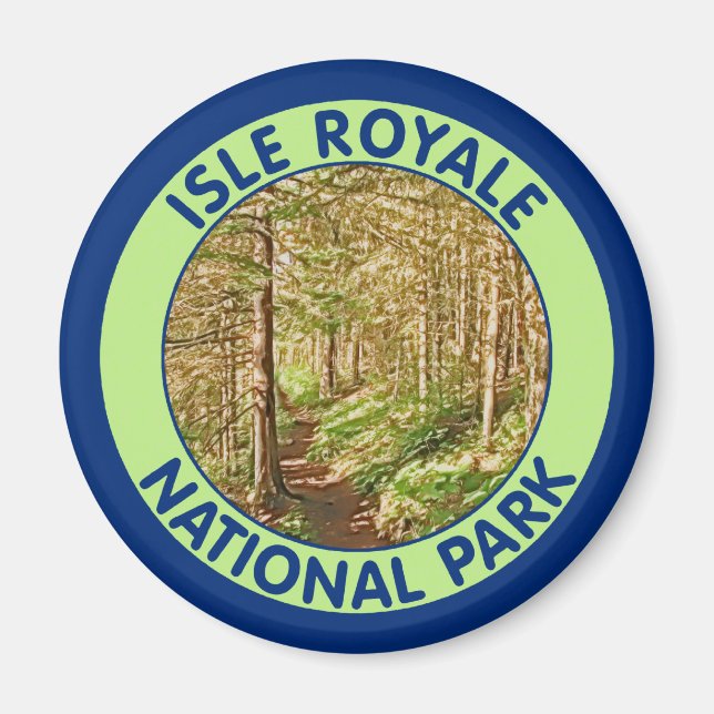 Isle Royale nationalpark, Michigan Magnet (Framsidan)