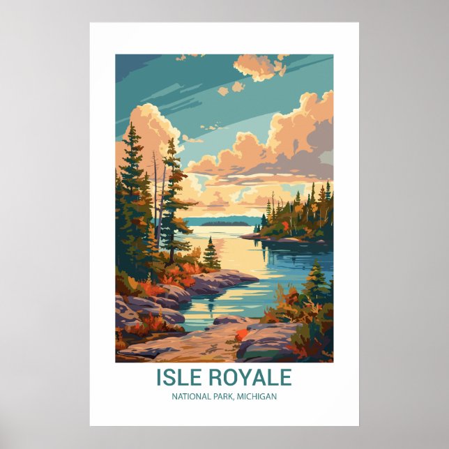 Isle Royale nationalpark Michigan USA Poster (Framsidan)