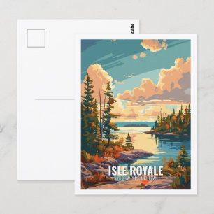 Isle Royale nationalpark Michigan USA Vykort