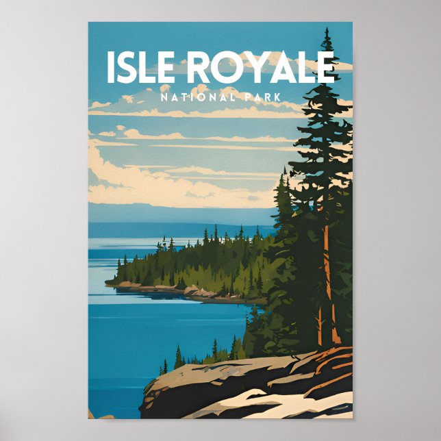 Isle Royale nationalpark Poster (Framsidan)