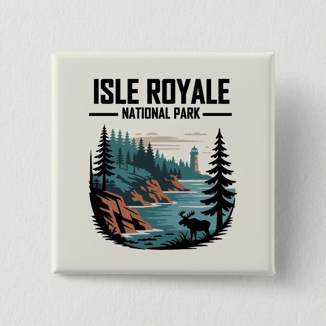 Isle Royale nationalpark Scenia Wilderness Knapp (Framsida)
