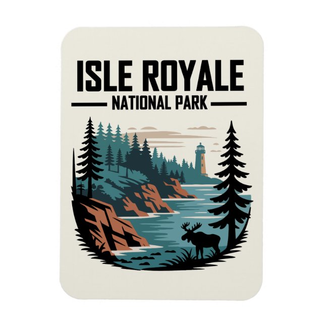 Isle Royale nationalpark Scenia Wilderness Magnet (Vertikal)