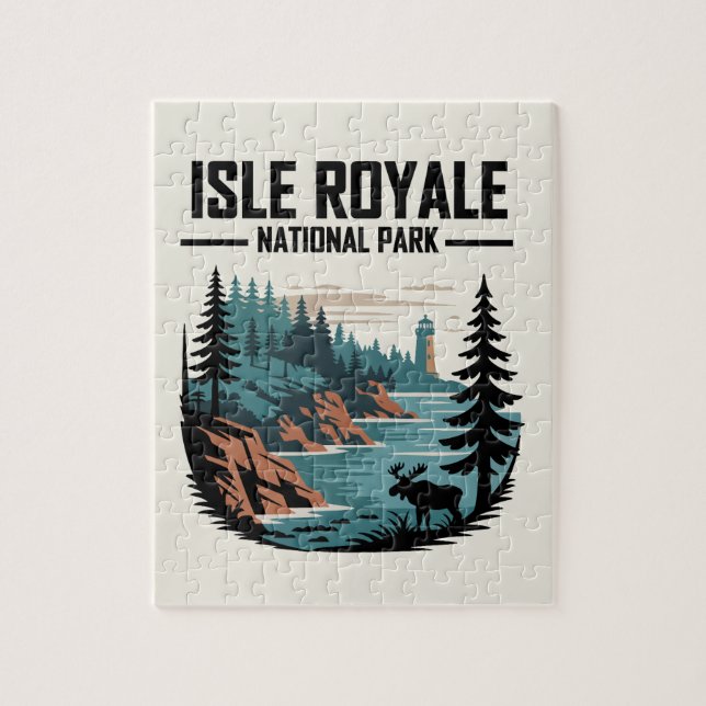 Isle Royale nationalpark Scenia Wilderness Pussel (Vertikal)