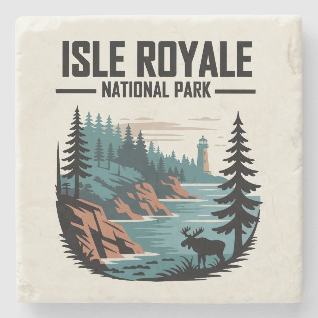 Isle Royale nationalpark Scenia Wilderness Stenunderlägg (Framsidan)
