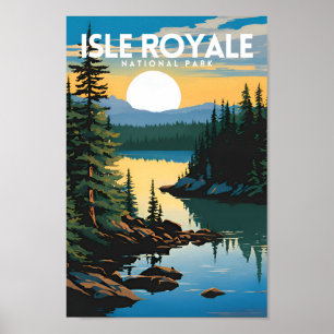 Isle Royale nationalpark Traditional Travel Poster