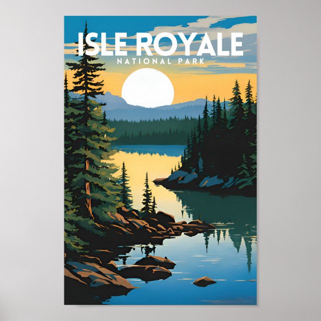 Isle Royale nationalpark Traditional Travel Poster (Framsidan)