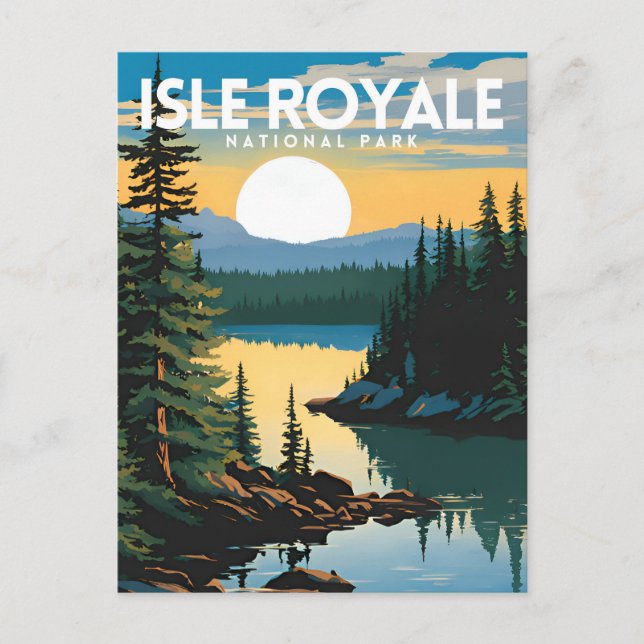 Isle Royale nationalpark Traditional Travel Vykort (Framsida)