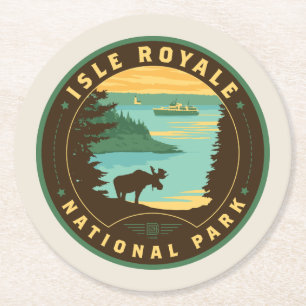 Isle Royale nationalpark Underlägg Papper Rund