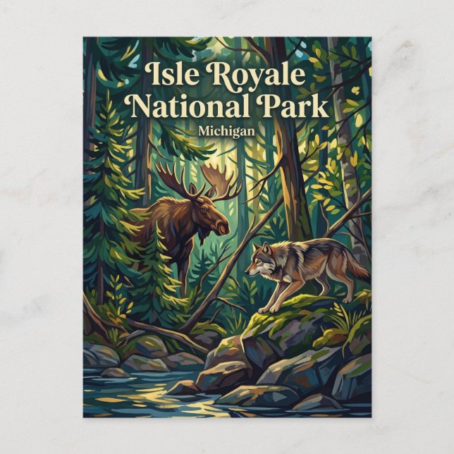 Isle Royale nationalpark USA Vykort (Framsida)