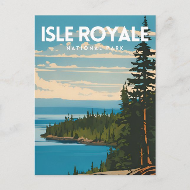 Isle Royale nationalpark Vykort (Framsida)