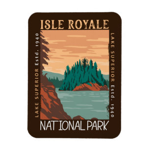 Isle Royale nationalparken Sjö Superior Distress Magnet