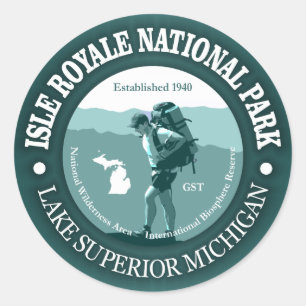 Isle Royale NP Runt Klistermärke