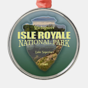 Isle Royale (pilhuvud) Julgransprydnad Metall