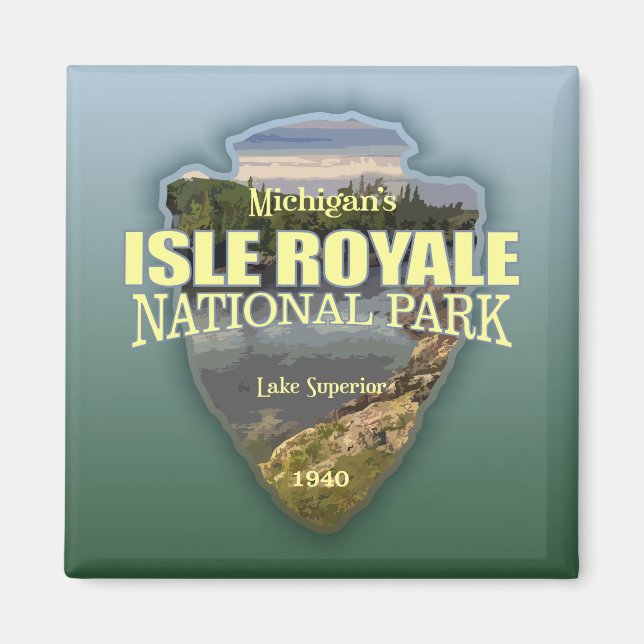Isle Royale (pilspets) Magnet (Framsidan)