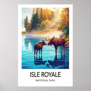 Isle Royale Resoraffisch Nationalparkskonst Poster