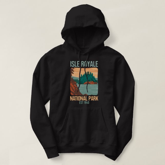 Isle Royale Us nationalpark Michigan_777 Hoodie (Design framsida)