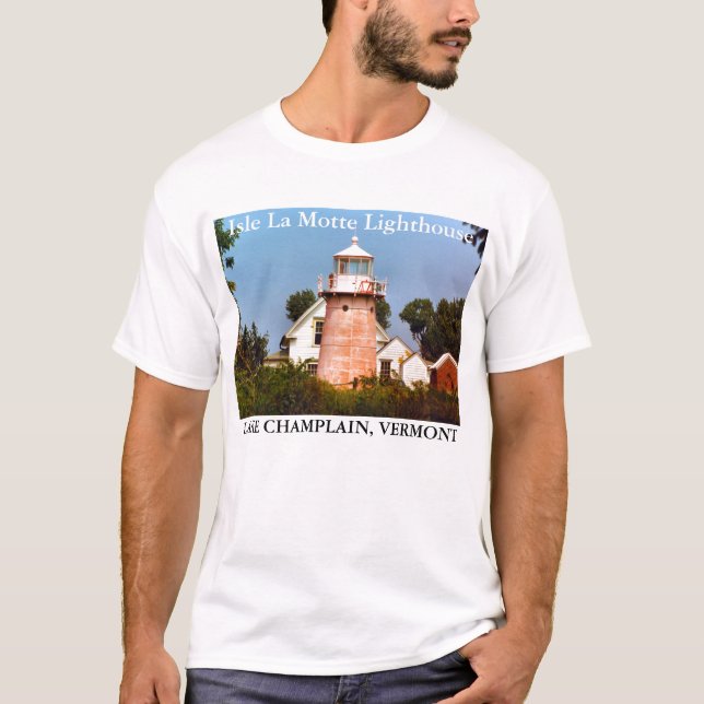 IsleLaMotte fyr, Vermont T-tröja T-shirt (Framsida)