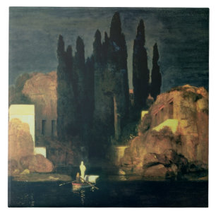 Islen av deadna, 1880 (olja på kanfas) kakelplatta