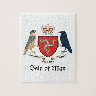 ISLEN AV MANEN - emblem/flagga/symbol/vapensköld Pussel