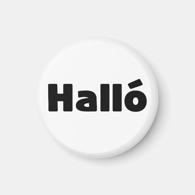 Íslenska-Hejen på isländska Halló Magnet (Framsidan)