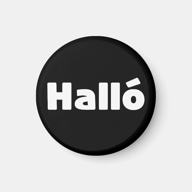 Íslenska-Hejen på isländska Halló Magnet (Framsidan)