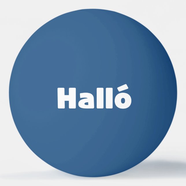 Íslenska-Hejen på isländska Halló Pingisboll (Framsidan)