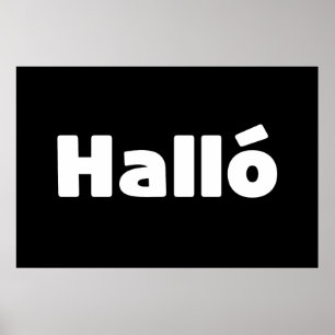 Íslenska-Hejen på isländska Halló Poster