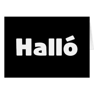Íslenska-språkkort (isländska Halló { Hej ) Hälsningskort