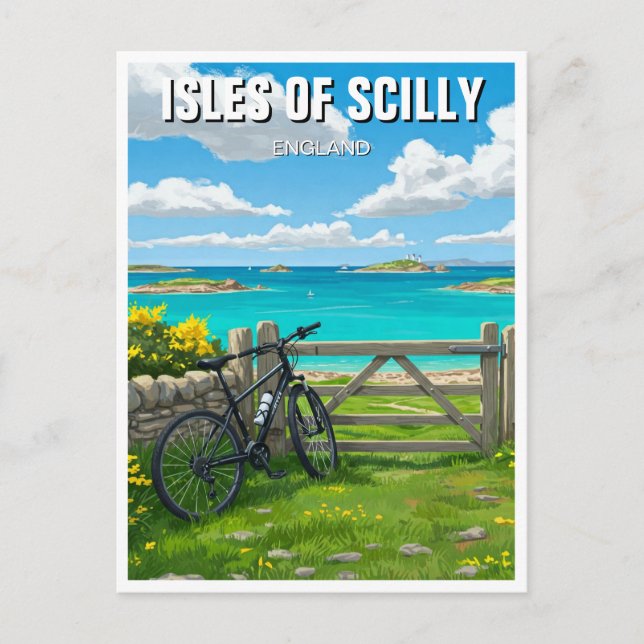 Isles of Scilly England Cornwall Travel Vykort (Framsida)