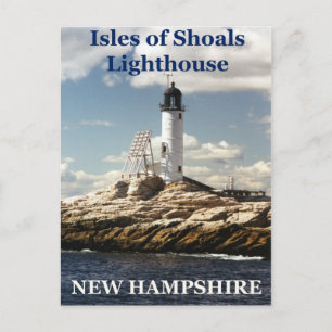 Isles of Shoals fyr, vykort från New Hampshire