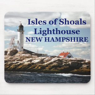 Isles of Shoals Lighthouse, New Hampshire Mousepad Musmatta