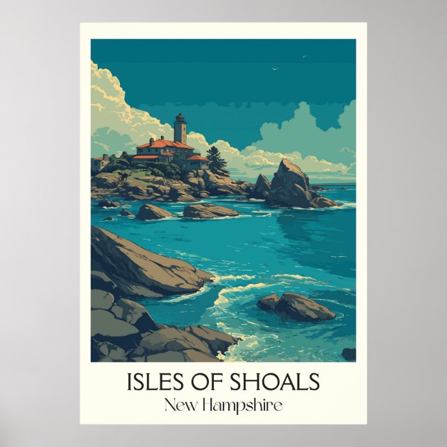 Isles of Shoals New Hampshire Coast Poster (Framsidan)