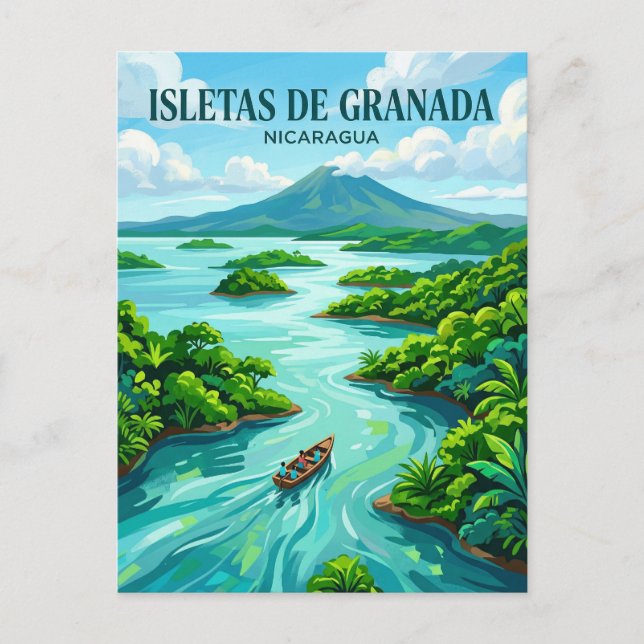 Isletas de Granada Nicaragua Vykort (Framsida)