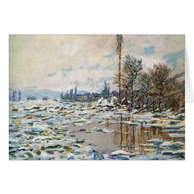 Islossningen av Claude Monet Hälsningskort (Framsidan Horizontal)