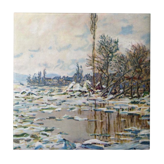 Islossningen av Claude Monet Kakelplatta (Framsidan)