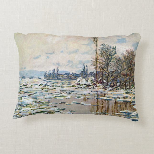 Islossningen av Claude Monet Prydnadskudde (Baksidan)