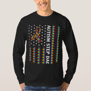 Ism Autism Awareness Proud Autism Step Pappa USA F T Shirt