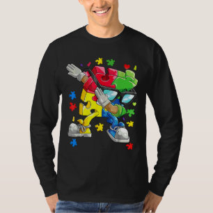 Ism Awareness Boys Kids Dabbing Puzzle Biet Sungl T Shirt