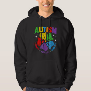 Ism Awareness Support Autism Kids for Mamma Pappa Hoodie