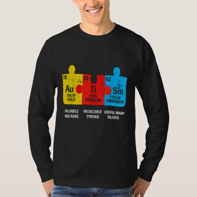 Ism Inslag Periodic Bord Awareness Asd Manar Wome T Shirt (Framsida)