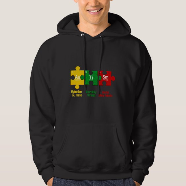 Ism Puzzle Chemistry Time Bord Inslag Autism Aw Hoodie (Framsida)