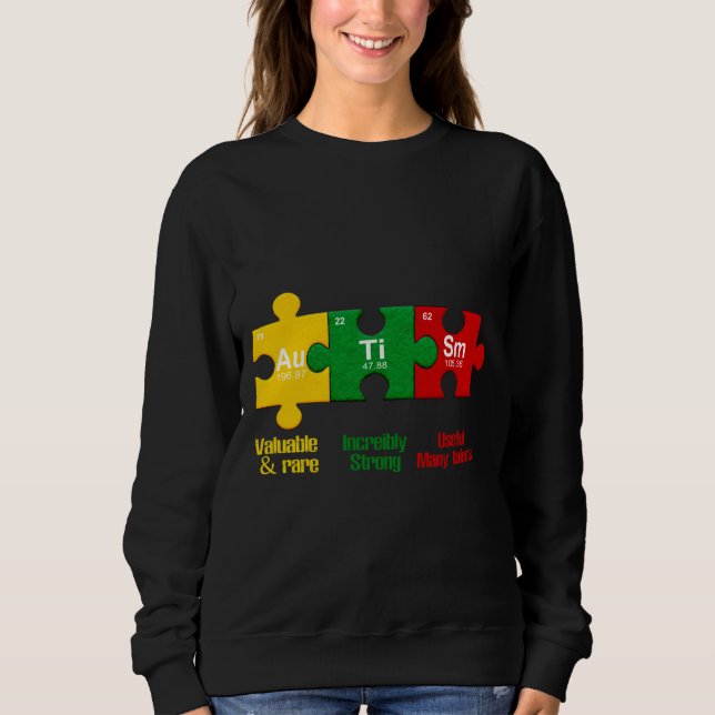 Ism Puzzle Chemistry Time Bord Inslag Autism Aw T Shirt (Framsida)
