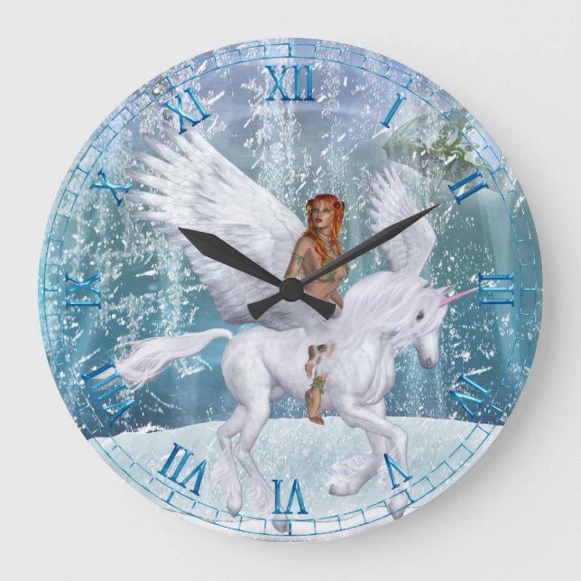 Ismajs och Älva Wall Clock Stor Klocka (Framsida)